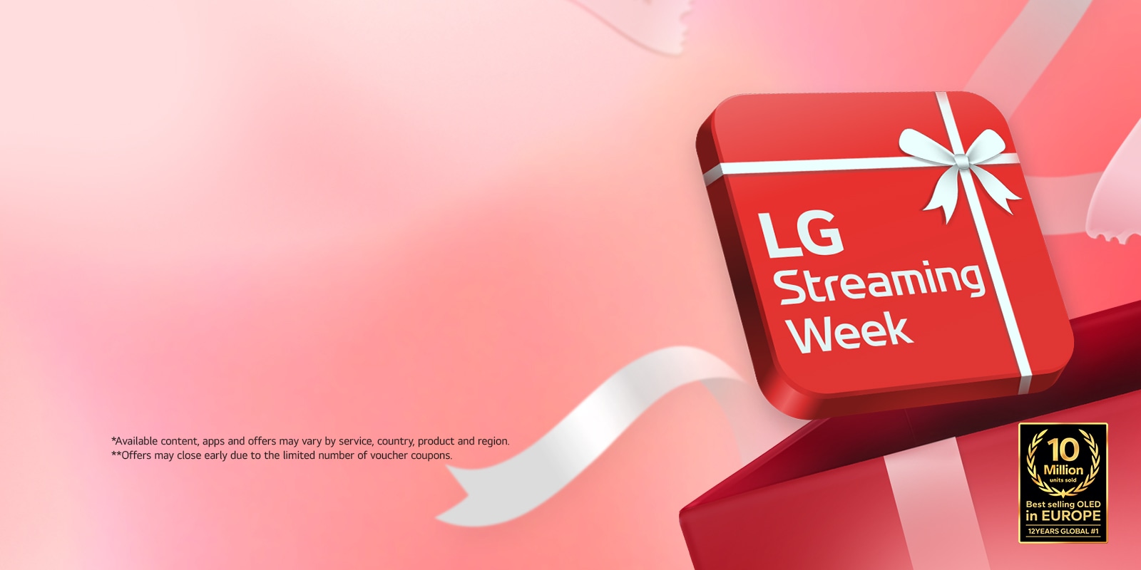 Punane kast tekstiga "LG Streaming Week".